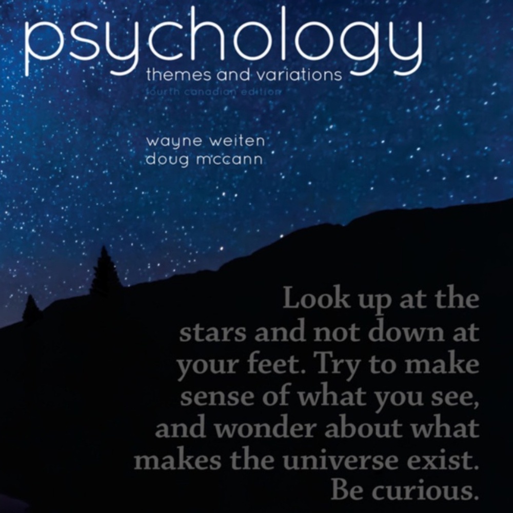 Psychology Themes and Variations, fourth Canadian edition textbook, along with t